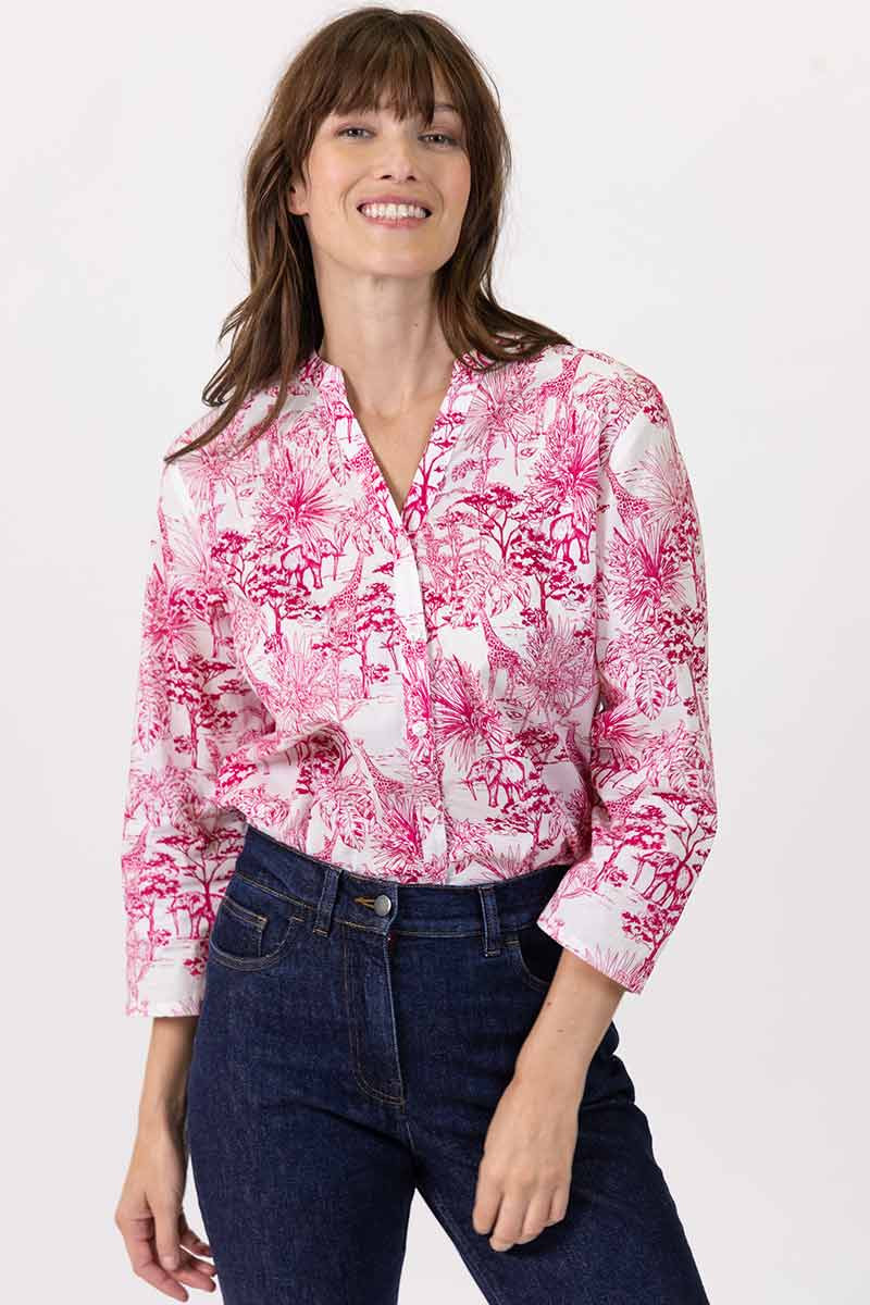 Chemisier imprimé esprit toile de Jouy - 3 Monsieur Solfin | Fabriqué en France
