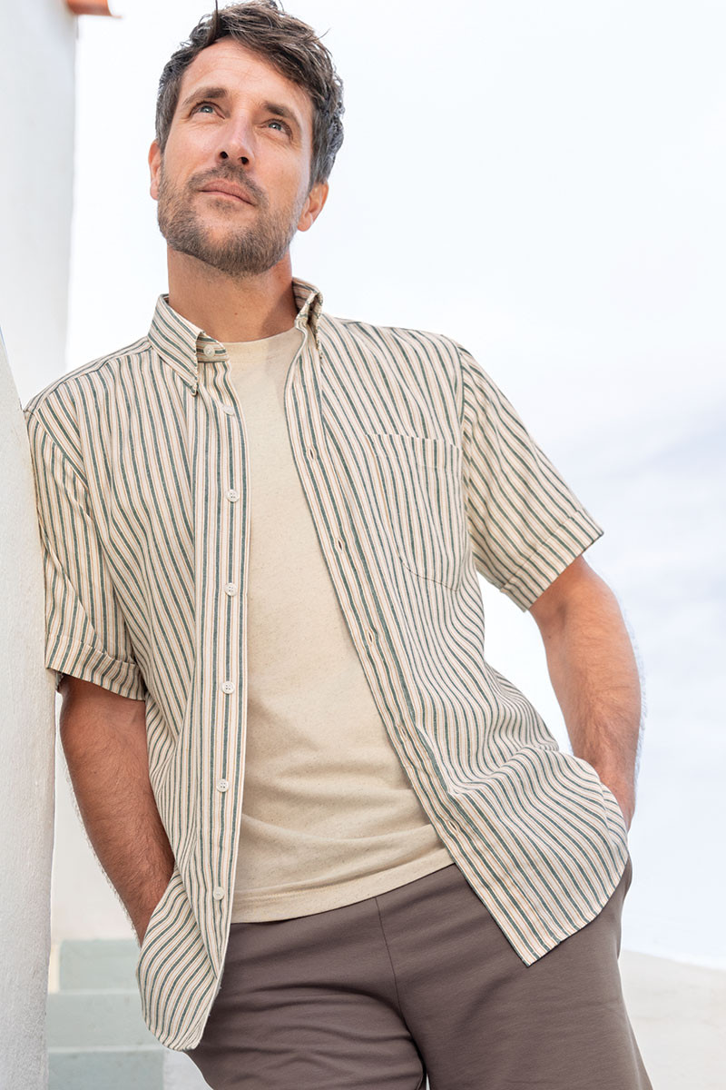 Chemise estivale en coton et lin - 2 Monsieur Solfin | Fabriqué en France