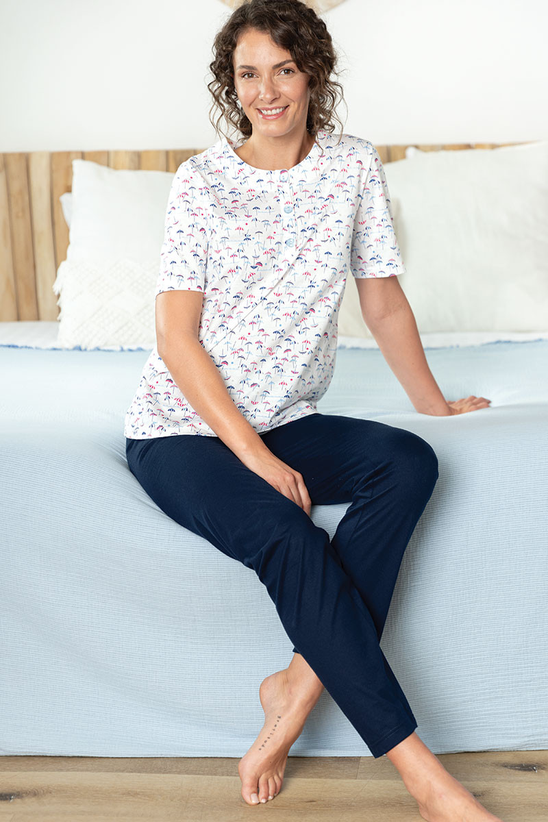 Pyjama femme en coton - 1 Monsieur Solfin | Fabriqué en France