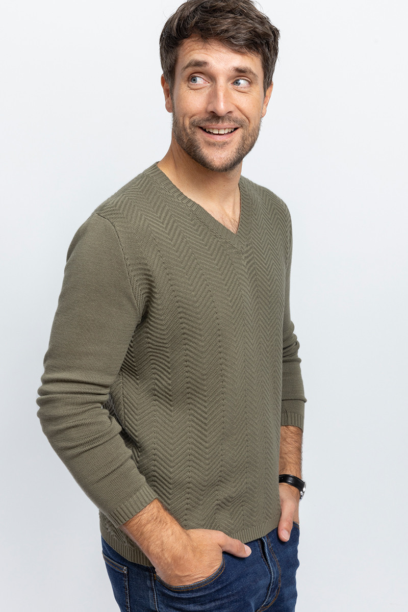 Pull col v en coton - 12 Monsieur Solfin | Fabriqué en France