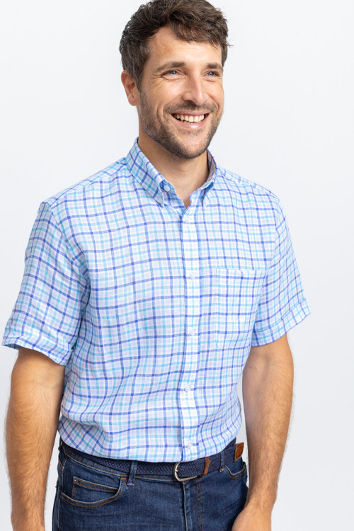 Chemise droite en lin - 1 Monsieur Solfin | Fabriqué en France
