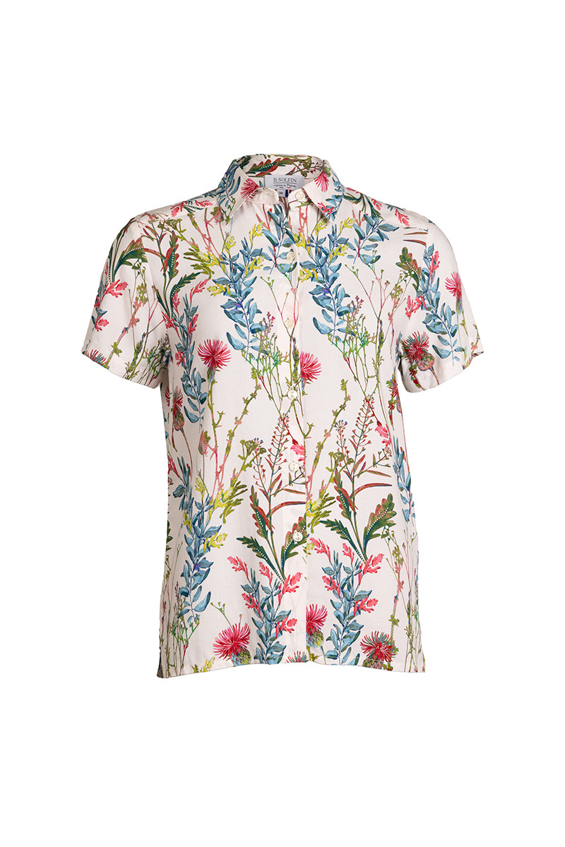 Chemisier manches courtes 100% viscose - 3 Monsieur Solfin | Fabriqué en France