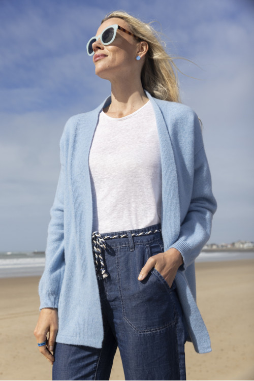 Gilet long en laine - 1 Monsieur Solfin | Fabriqué en France
