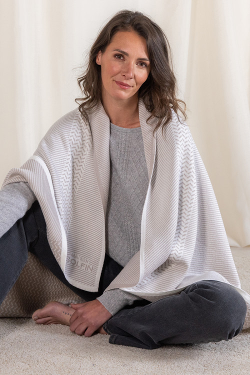 Plaid jacquard en laine - 2 Monsieur Solfin | Fabriqué en France