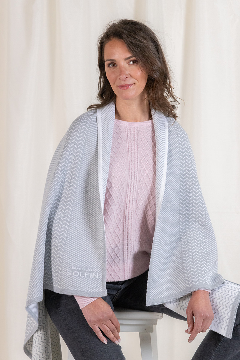 Plaid jacquard en laine - 5 Monsieur Solfin | Fabriqué en France
