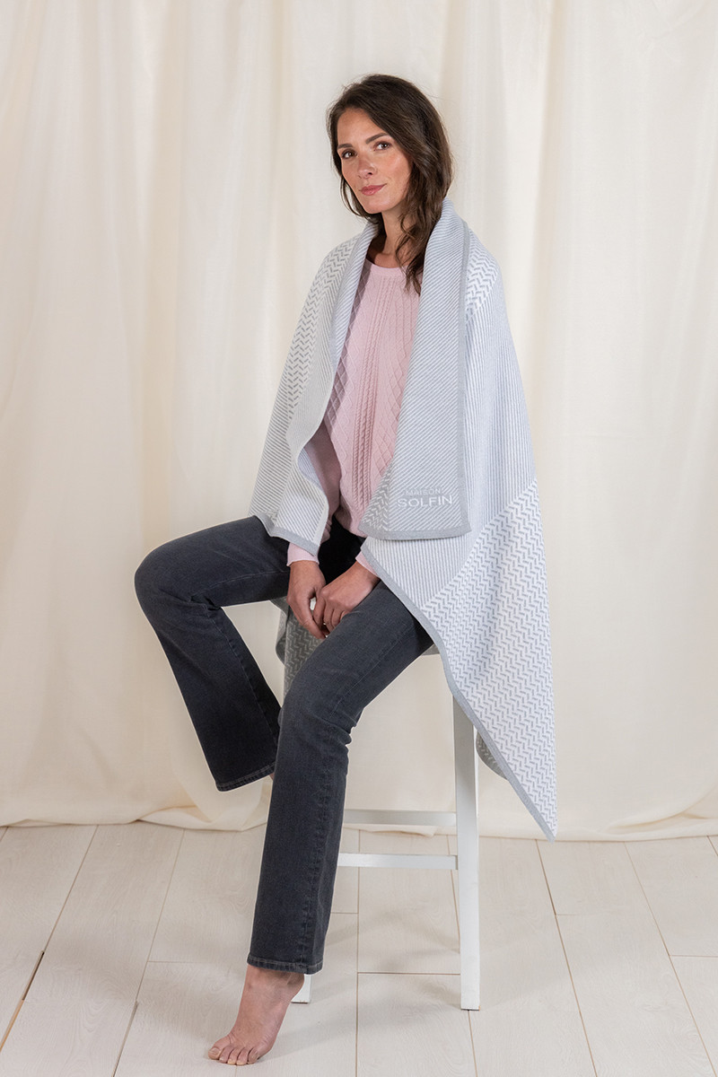 Plaid jacquard en laine - 6 Monsieur Solfin | Fabriqué en France