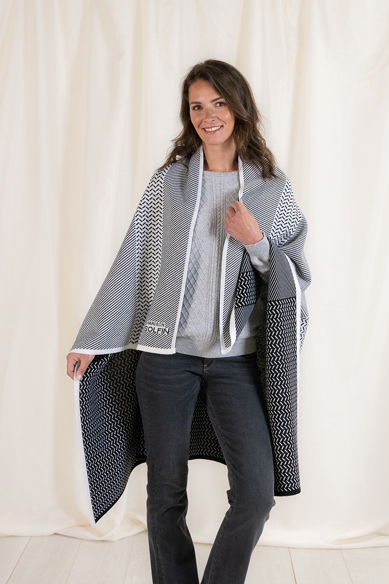 Plaid jacquard en laine - 8 Monsieur Solfin | Fabriqué en France