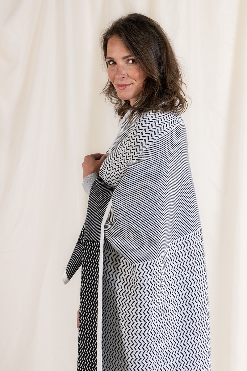 Plaid jacquard en laine - 9 Monsieur Solfin | Fabriqué en France