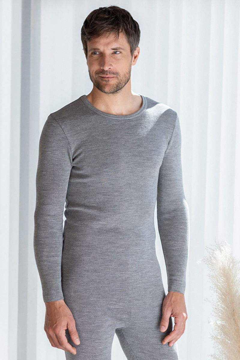 Sous-vêtement technique homme tee-shirt fin en laine manches longues - 3 Monsieur Solfin | Fabriqué en France