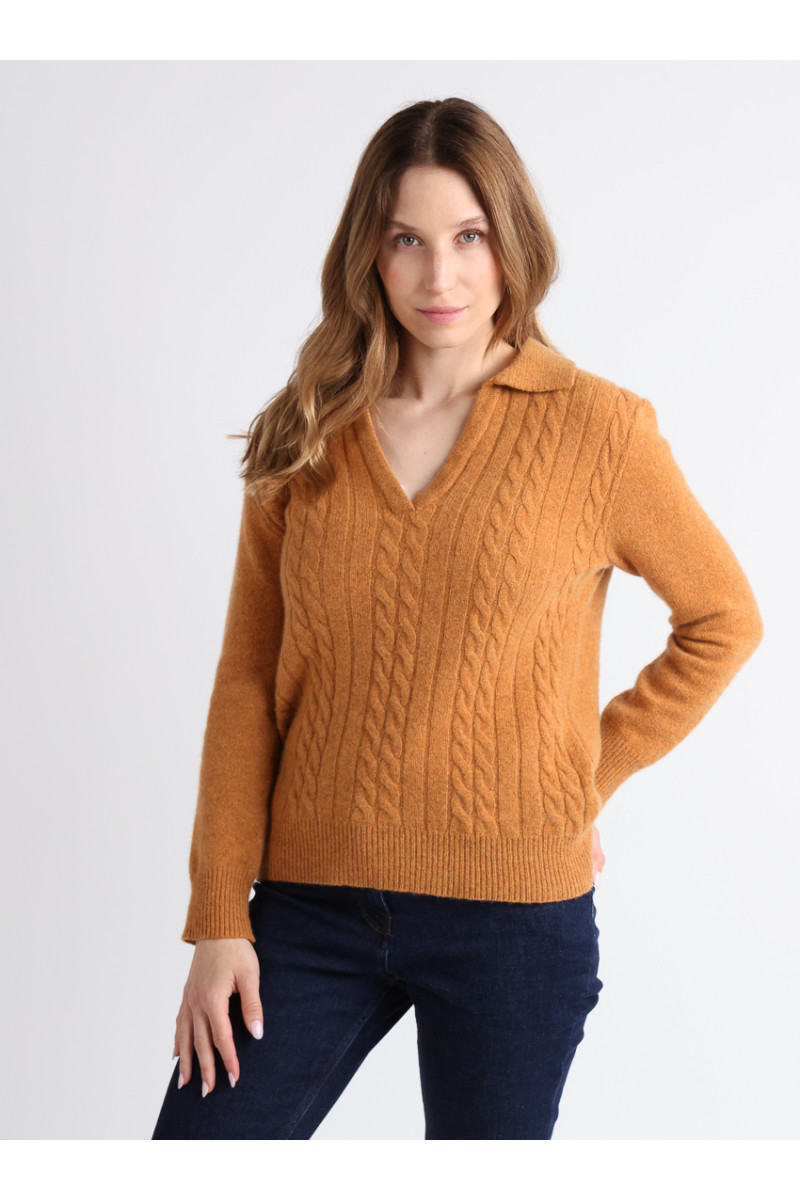 Pull laine col polo - 2 Monsieur Solfin | Fabriqué en France