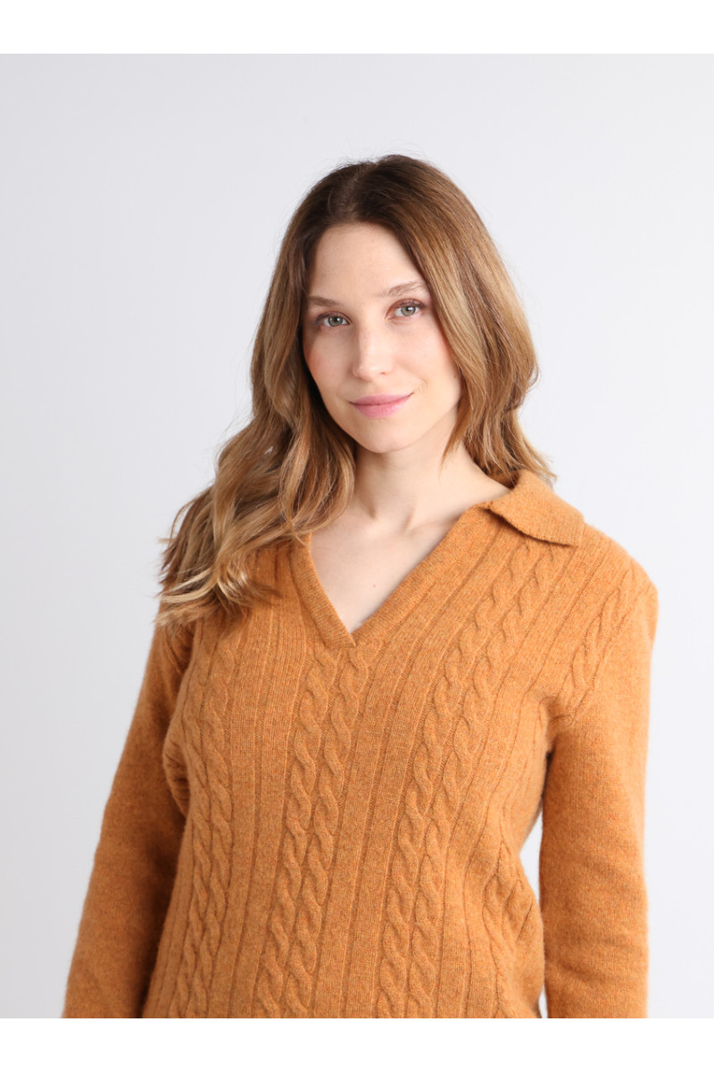 Pull laine col polo - 3 Monsieur Solfin | Fabriqué en France