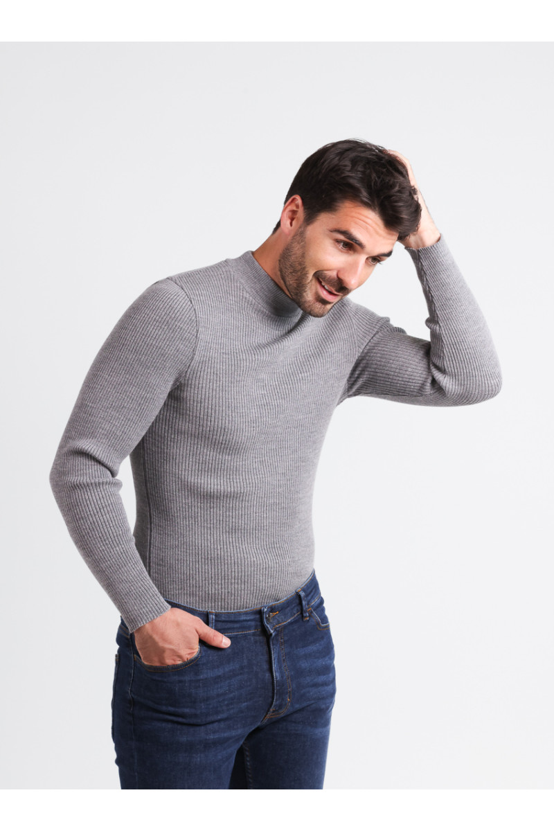 Tee-shirt en laine mérinos épais col cheminée - 5 Monsieur Solfin | Fabriqué en France Tee-shirt en laine mérinos épais col cheminée - 5 Monsieur Solfin | Fabriqué en France