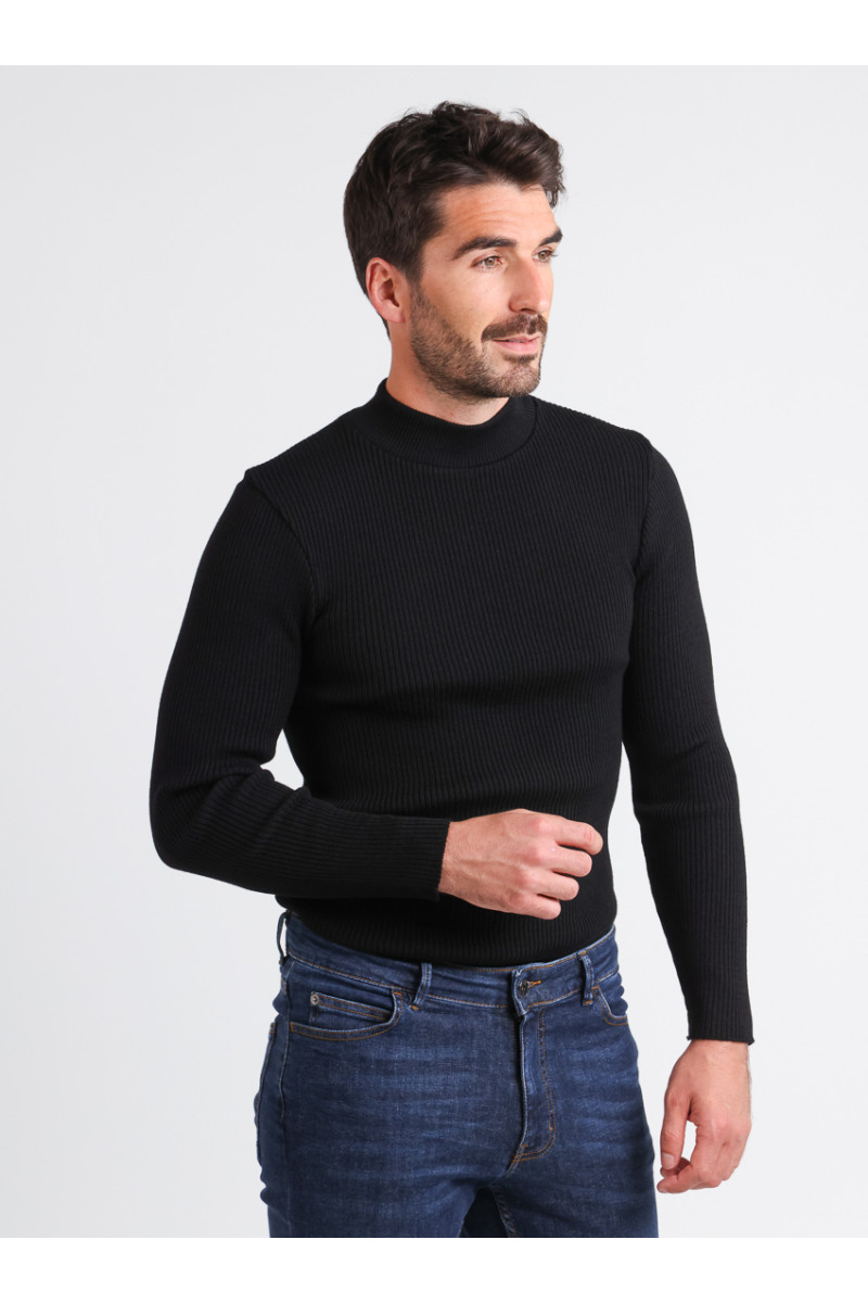 Tee-shirt en laine mérinos épais col cheminée - 9 Monsieur Solfin | Fabriqué en France Tee-shirt en laine mérinos épais col cheminée - 9 Monsieur Solfin | Fabriqué en France