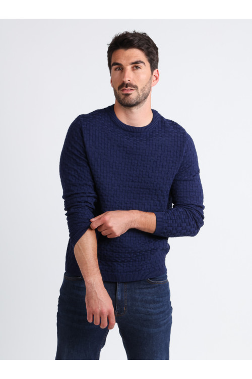 Pull col rond - 1 Monsieur Solfin | Fabriqué en France