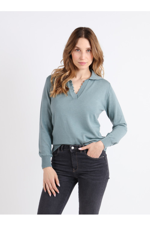 Pull col polo - 1 Monsieur Solfin | Fabriqué en France