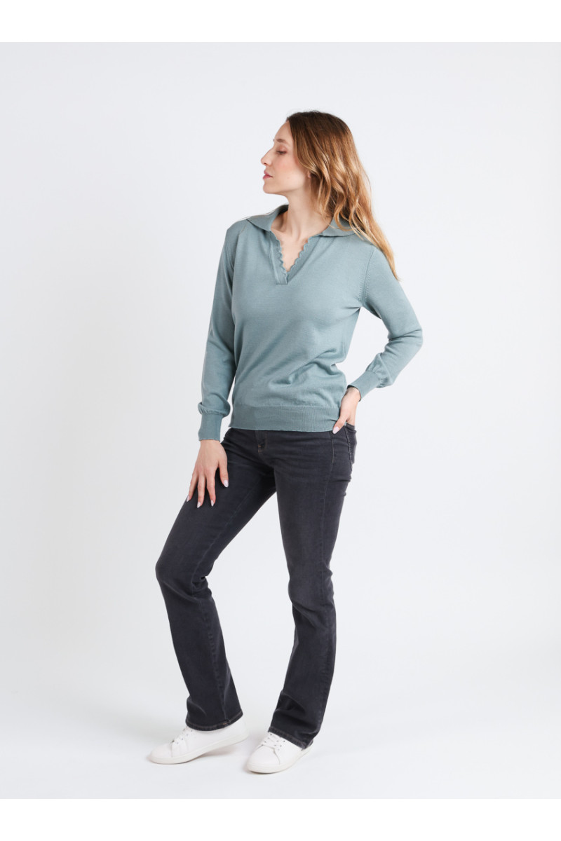Pull col polo - 4 Monsieur Solfin | Fabriqué en France