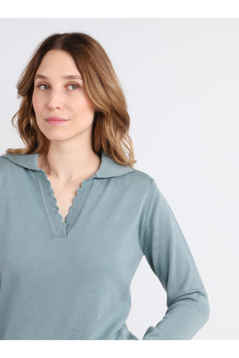 Pull col polo - 5 Monsieur Solfin | Fabriqué en France