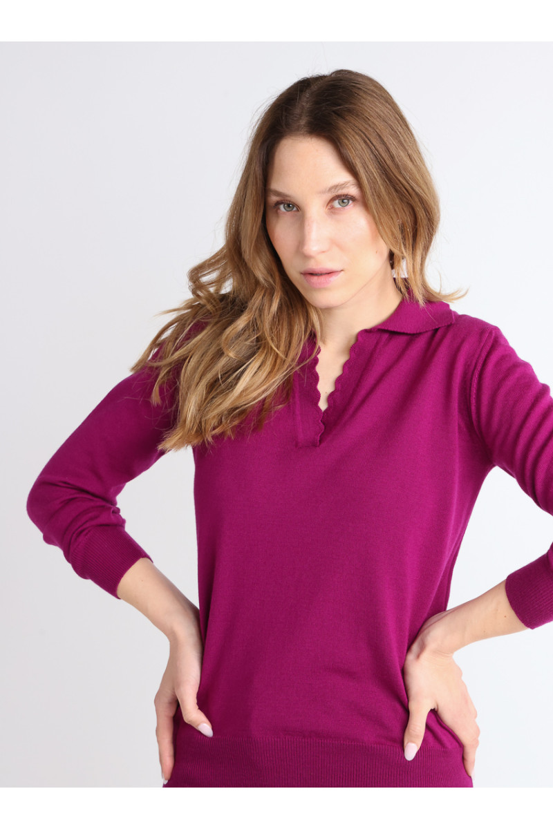 Pull col polo - 6 Monsieur Solfin | Fabriqué en France