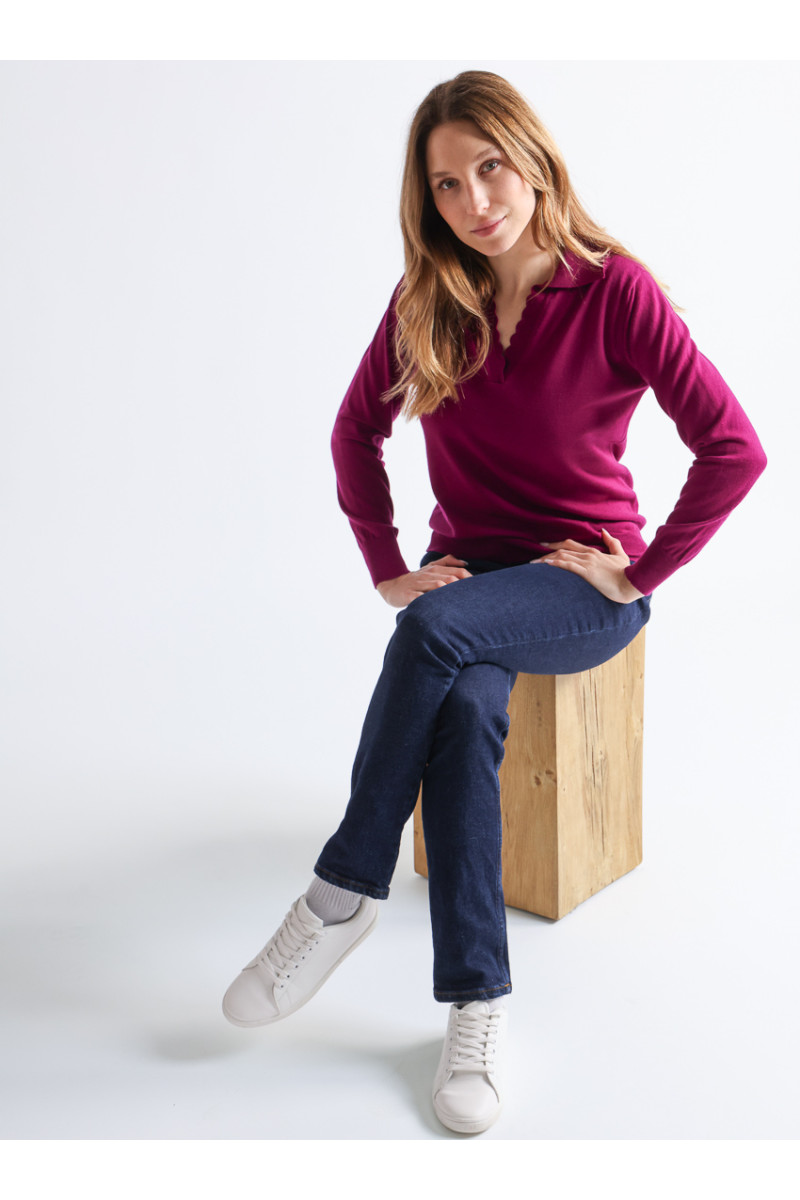 Pull col polo - 8 Monsieur Solfin | Fabriqué en France