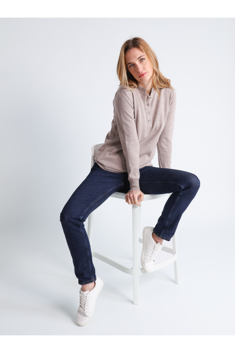 Pull col montant en laine - 6 Monsieur Solfin | Fabriqué en France