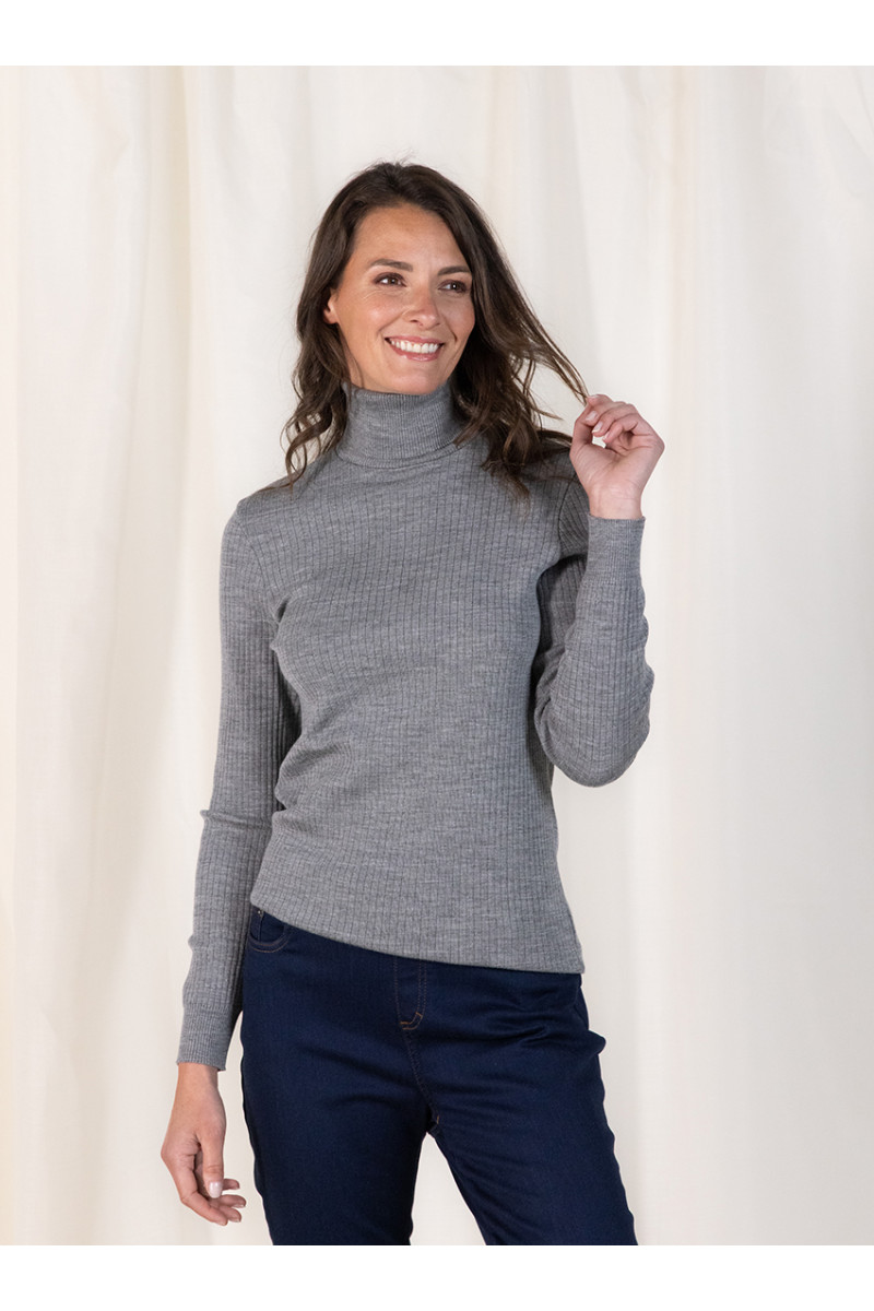 Pull chaussette col roule en laine - 14 Monsieur Solfin | Fabriqué en France