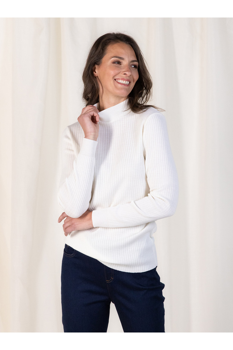 Pull col cheminee femme - 2 Monsieur Solfin | Fabriqué en France