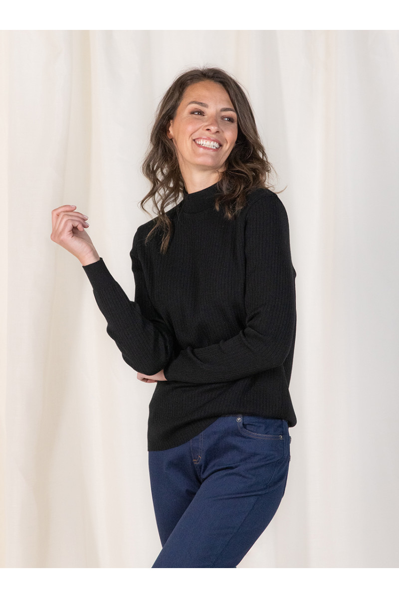 Pull col cheminee femme - 10 Monsieur Solfin | Fabriqué en France