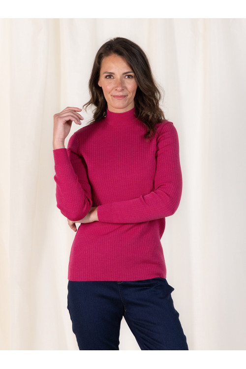 Pull col cheminee femme - 1 Monsieur Solfin | Fabriqué en France