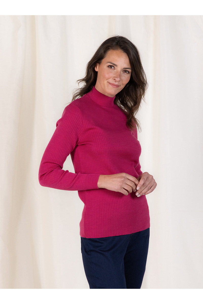 Pull col cheminee femme - 11 Monsieur Solfin | Fabriqué en France