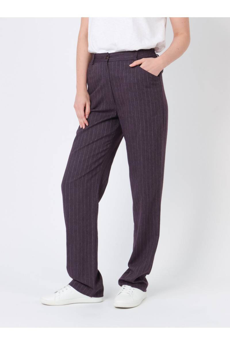 Pantalon rayé taille haute - 2 Monsieur Solfin | Fabriqué en France