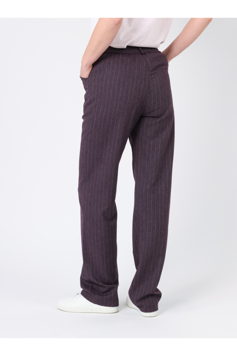 Pantalon rayé taille haute - 3 Monsieur Solfin | Fabriqué en France