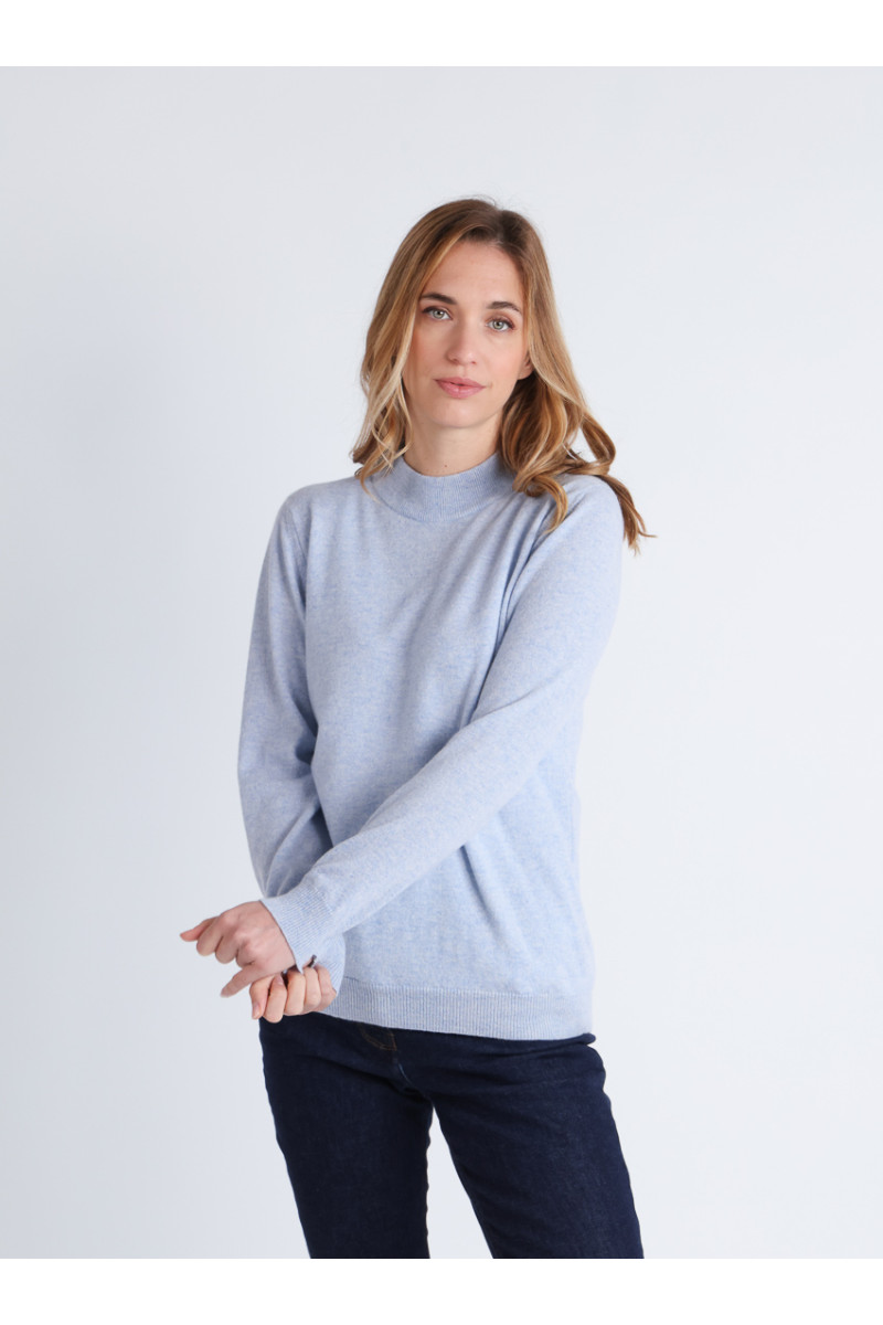 Pull col cheminee cachemire - 1 Monsieur Solfin | Fabriqué en France