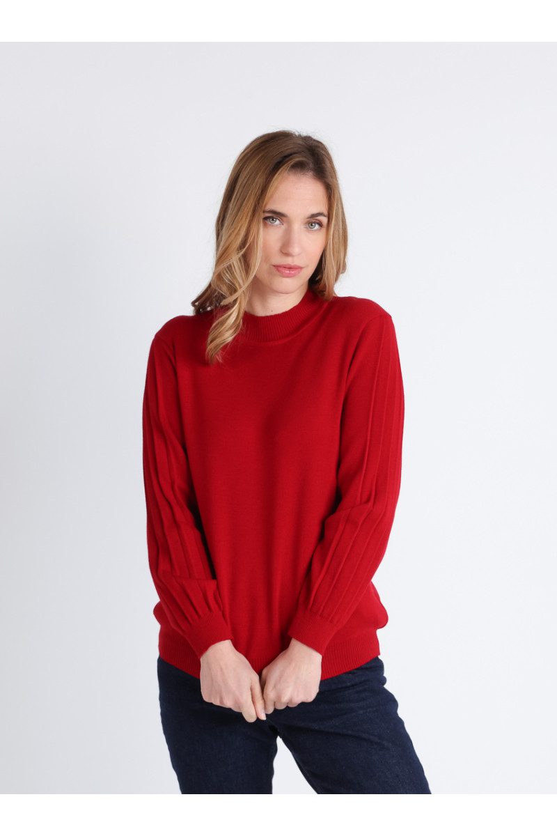 Pull en laine manches fantaisies - 1 Monsieur Solfin | Fabriqué en France
