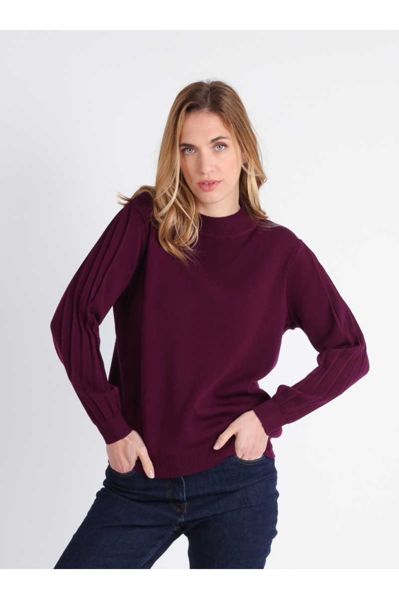 Pull en laine manches fantaisies - 5 Monsieur Solfin | Fabriqué en France