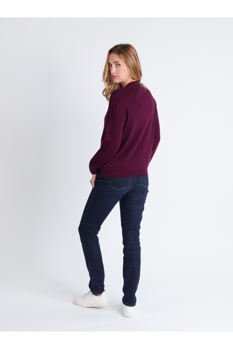 Pull en laine manches fantaisies - 8 Monsieur Solfin | Fabriqué en France