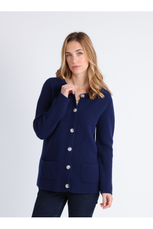 Cardigan en laine mérinos extrafine - 1 Monsieur Solfin | Fabriqué en France