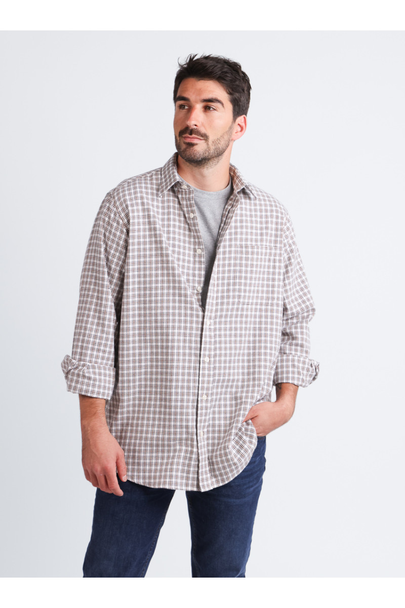 Chemise à motifs coton et laine - 1 Monsieur Solfin | Fabriqué en France Chemise à motifs coton et laine - 1 Monsieur Solfin | Fabriqué en France