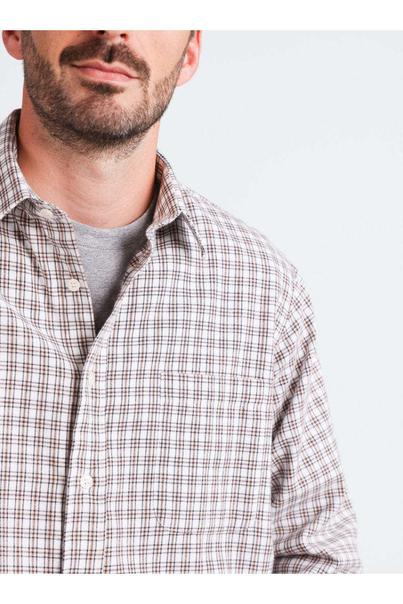 Chemise à motifs coton et laine - 7 Monsieur Solfin | Fabriqué en France Chemise à motifs coton et laine - 7 Monsieur Solfin | Fabriqué en France