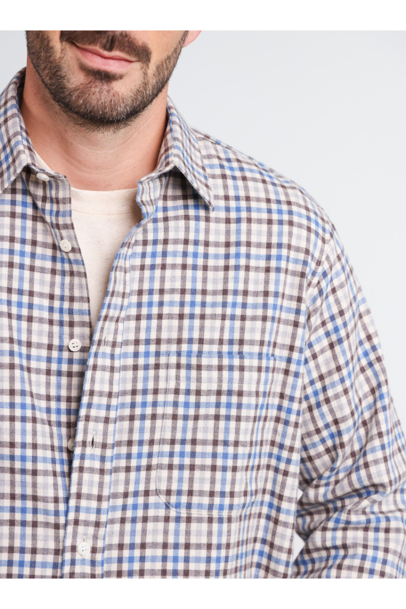 Chemise à motifs coton et laine - 10 Monsieur Solfin | Fabriqué en France