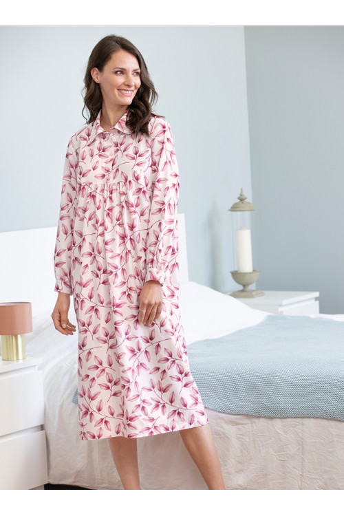 Chemise de nuit imprimés fleuris en coton - 1 Monsieur Solfin | Fabriqué en France