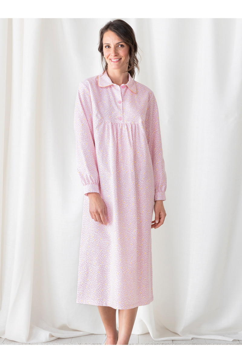 Chemise de nuit imprimés fleuris en coton - 7 Monsieur Solfin | Fabriqué en France
