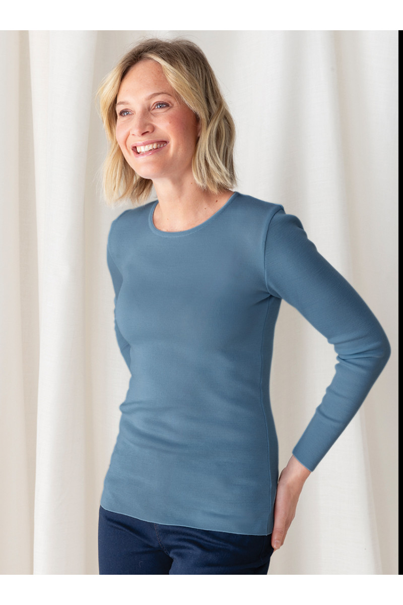 Tee-shirt laine manches longues - 16 Monsieur Solfin | Fabriqué en France