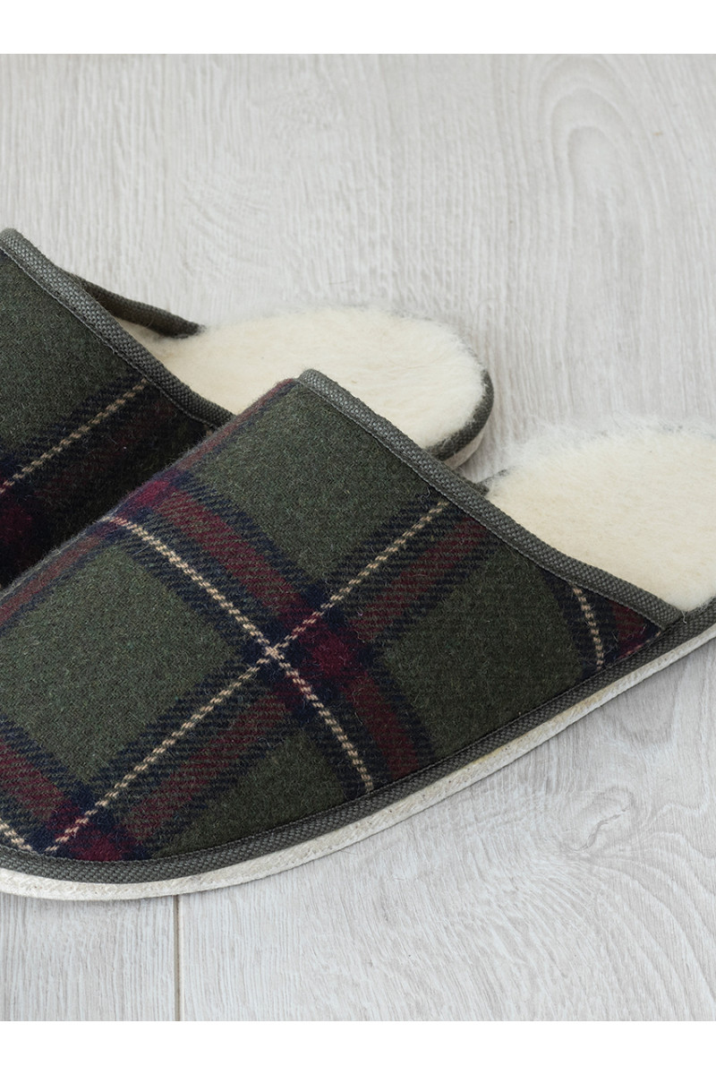 Mules à carreaux made in France - 1 Monsieur Solfin | Fabriqué en France