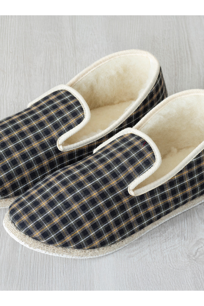 Charentaises à carreaux made in France - 1 Monsieur Solfin | Fabriqué en France