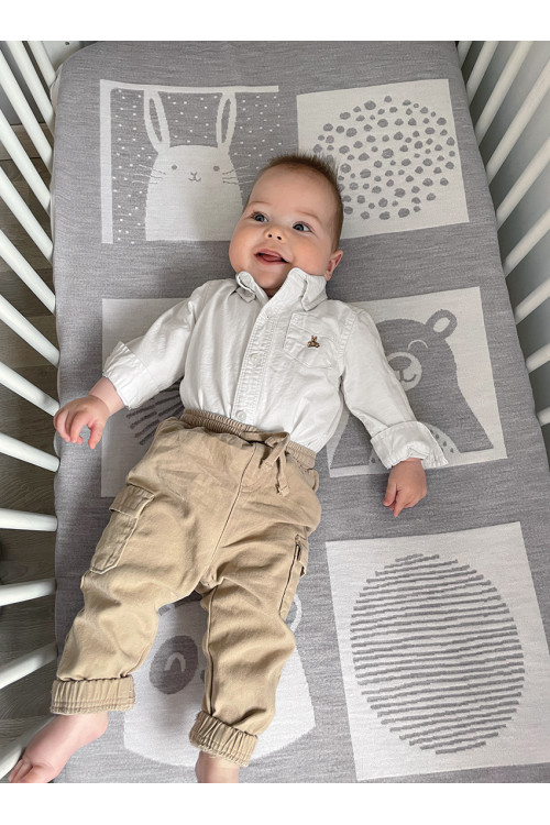 Couverture bébé motif animaux - 1 Monsieur Solfin | Fabriqué en France