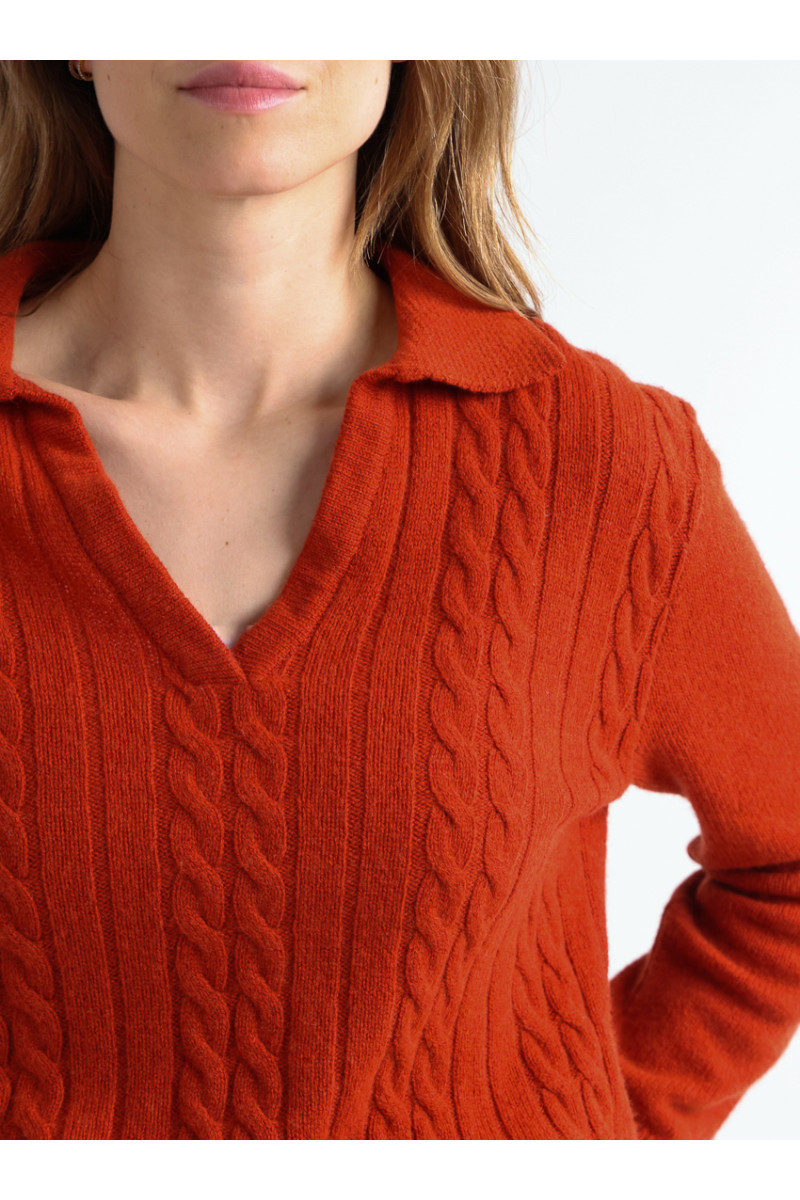 Pull laine col polo - 7 Monsieur Solfin | Fabriqué en France