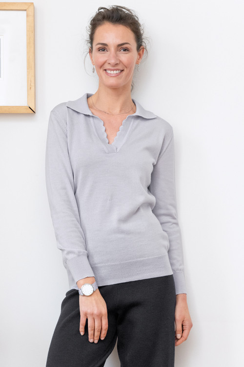 Pull col fantaisie - 1 Monsieur Solfin | Fabriqué en France