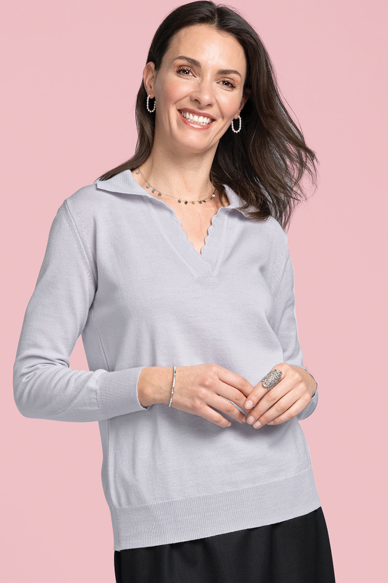 Pull col fantaisie - 5 Monsieur Solfin | Fabriqué en France