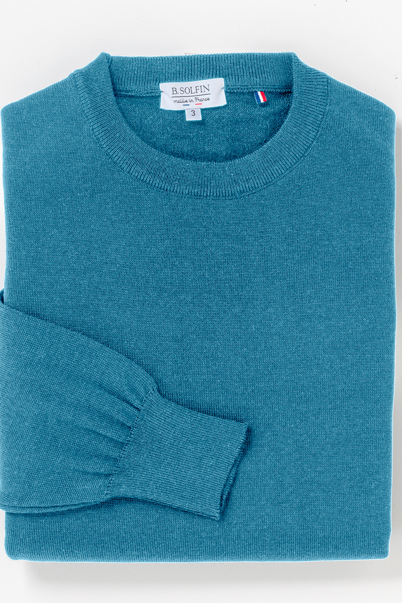Pull  mérinos ras du cou - 4 Monsieur Solfin | Fabriqué en France