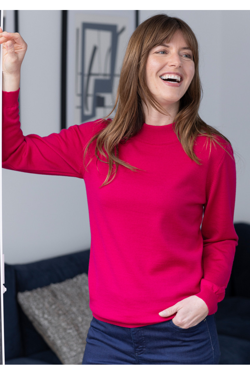 Pull col cheminée jersey fin - 11 Monsieur Solfin | Fabriqué en France